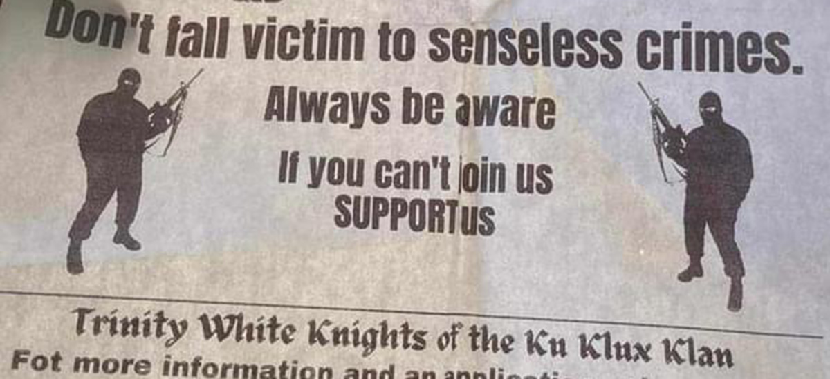 KKK flyer found on door of Akron home - Signal Akron