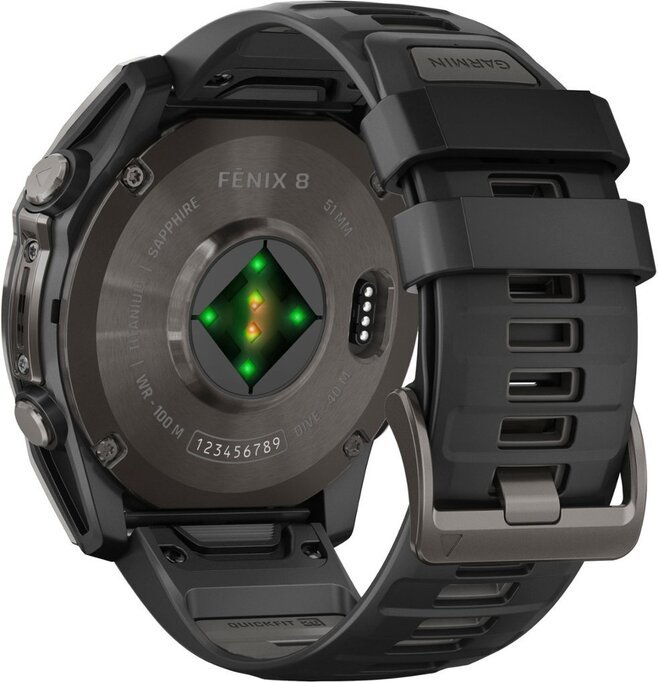 Garmin - Fenix 8 51mm Sapphire AMOLED Watch - Military & Gov't