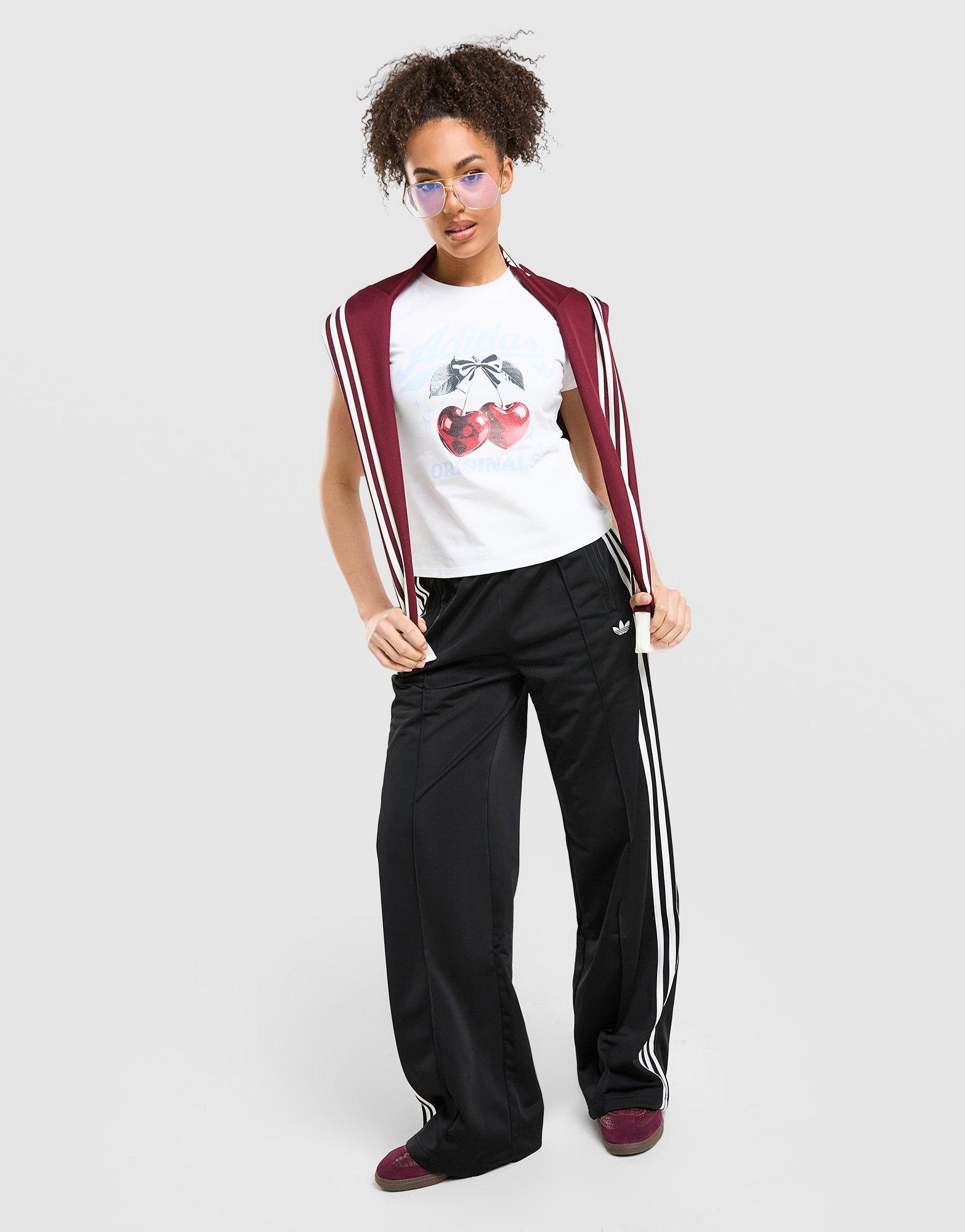 Black adidas Originals Oversized Firebird Track Pants - JD Sports
