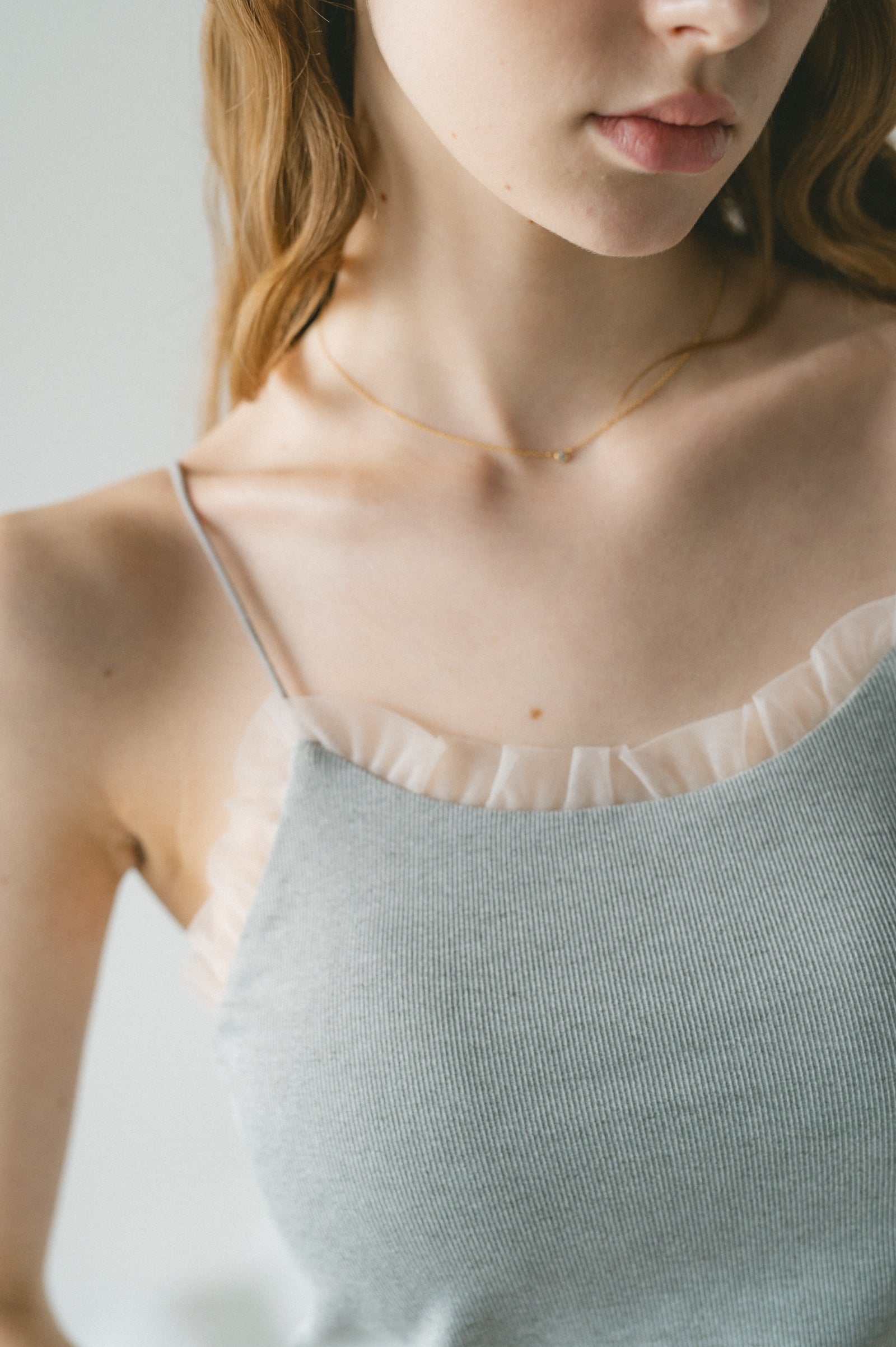 cup in tulle frill heart camisole – idem