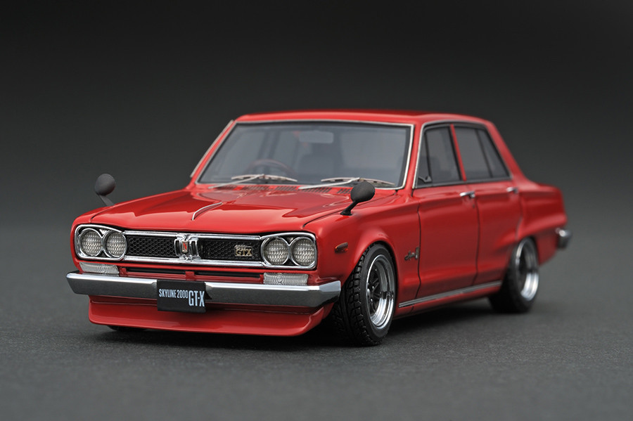 IG0634 1/43 Nissan Skyline 2000 GT-X (GC10) Red | LINE UP