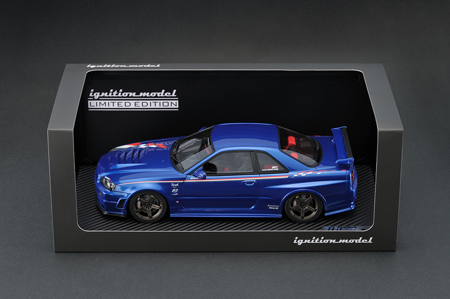 IG0010 1/18 Nismo R34 GT-R Z-tune Bayside Blue (NISMO FESTIVAL