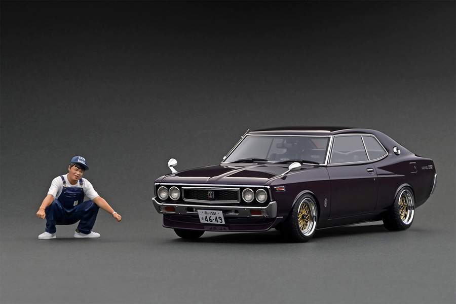 IG2404 1/18 Nissan Laurel 2000SGX (C130) Purple With Mr. Sata