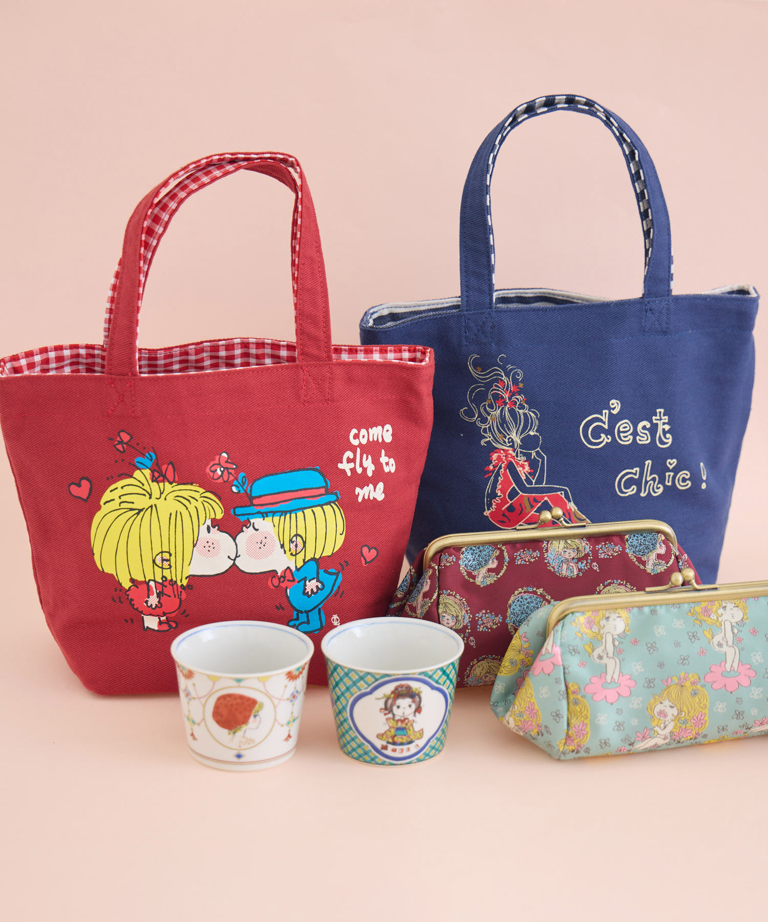 水森亜土】ジャガードがま口ポーチ | IKG crossing