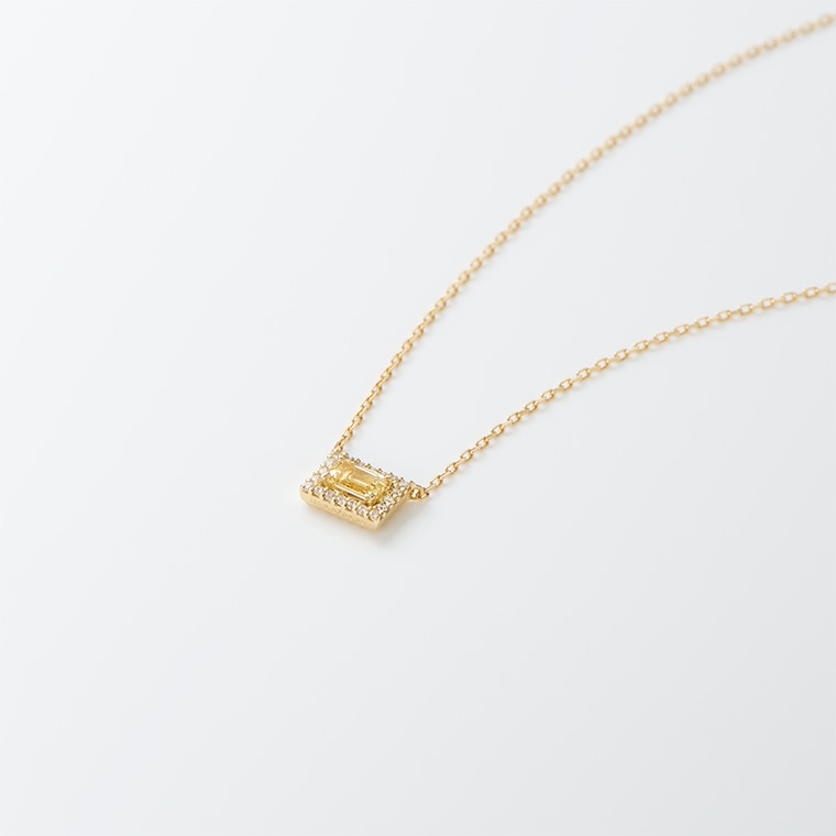 AI007]K18サファイア/ダイヤモンド/ネックレス(ゴールド): Hyacca