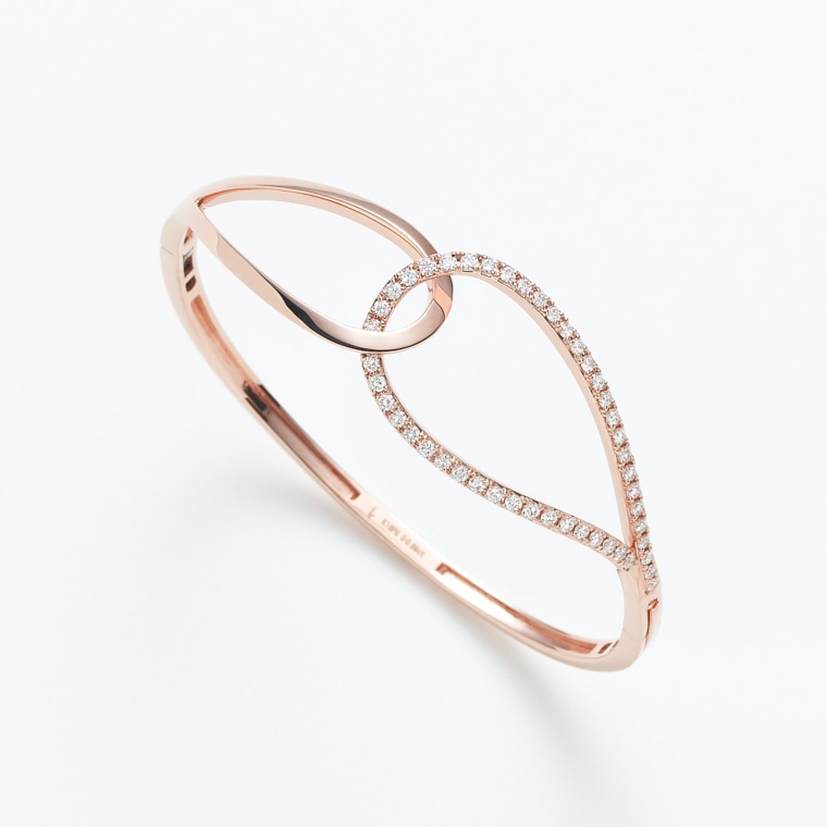 Sergio Lub バングル ゴールド×ピンクゴールド 2連 ウェーブ Sergio