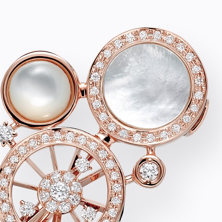 かぐるま シェル ブローチペンダント S(ピンクゴールド): かがよい