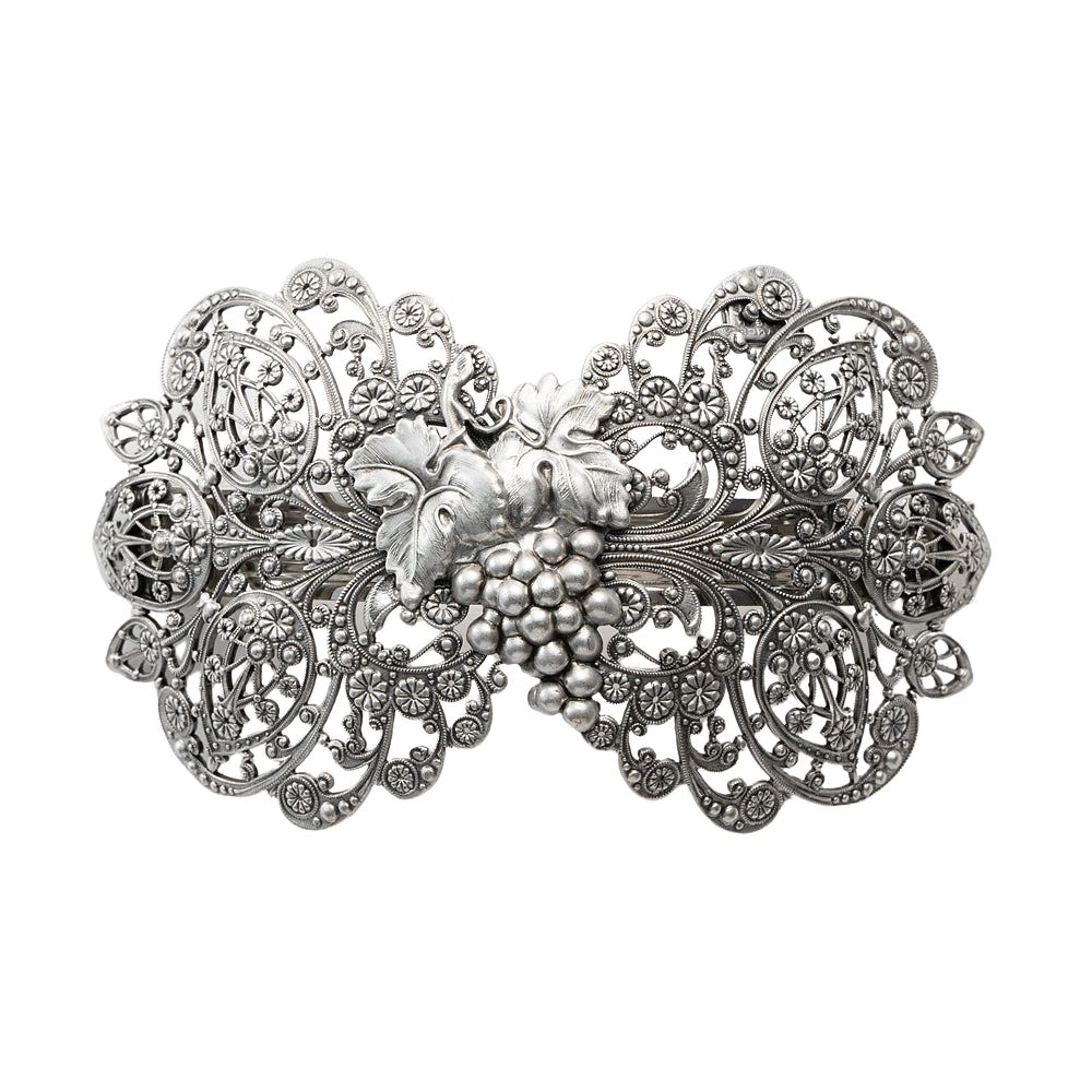 バレッタ レースメタル グレープ シルバー/ブラック 135309 | 主役に