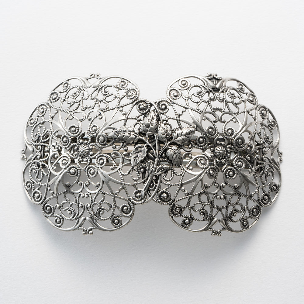 バレッタ レースメタル シルバー 葉 143767 – イマック imac 公式