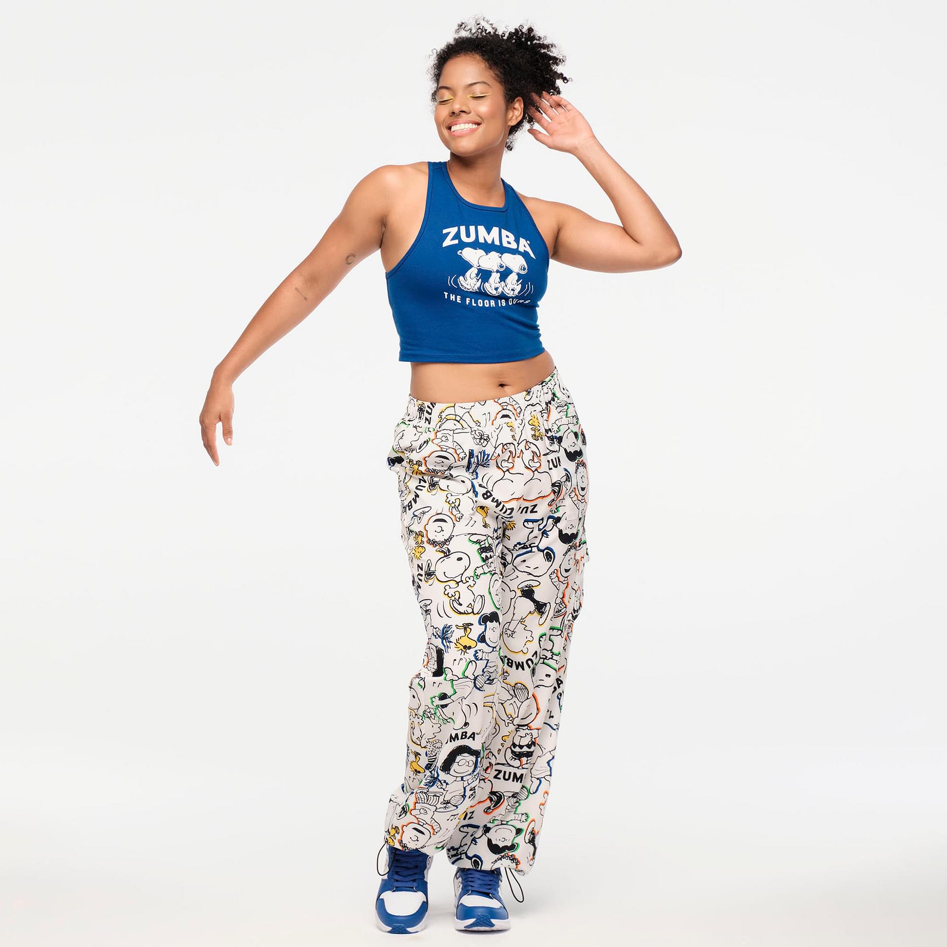 Zumba X Peanuts Cargo Pants - Stylish High Rise with Pockets