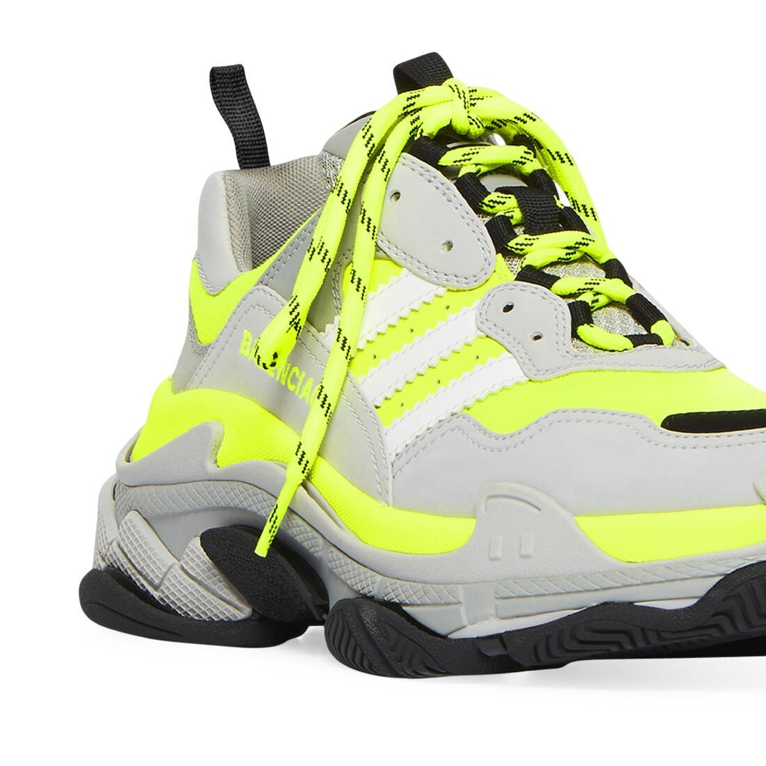 BALENCIAGA Men's Balenciaga / Adidas Triple S Sneaker in Fluo