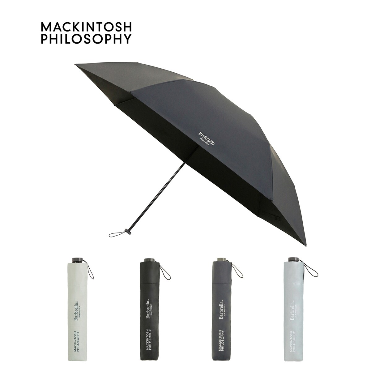 大きい 60cm】晴雨兼用折りたたみ傘 無地 -バーブレラサンプロテクト