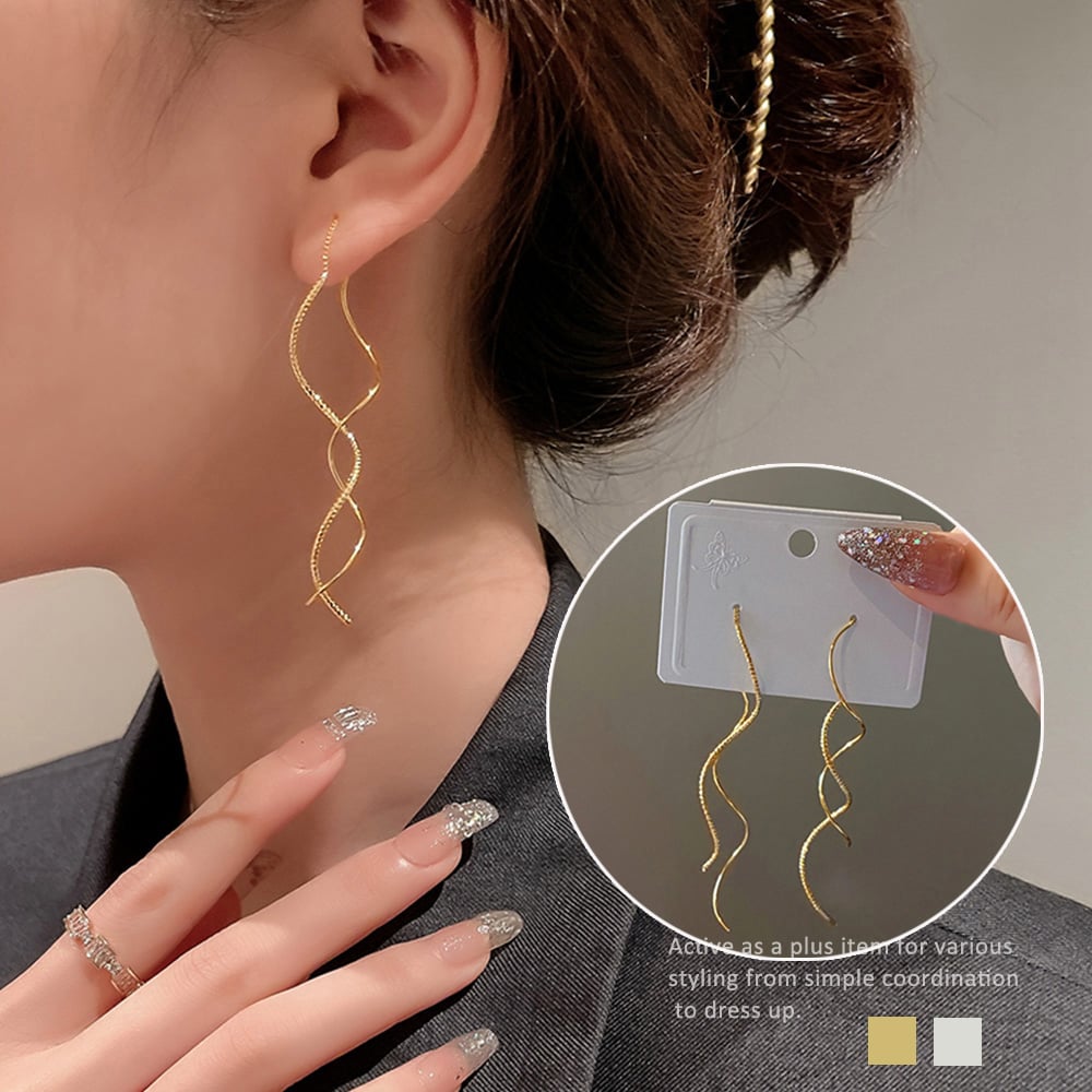 揺れるチェーンピアス ロングピアス 上品 | ミニミニストア