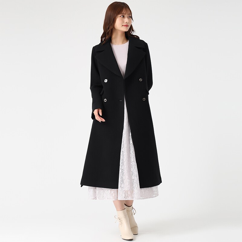 2025秋冬新作 ダブルボタンAラインコート | ミッシュマッシュ(MISCH