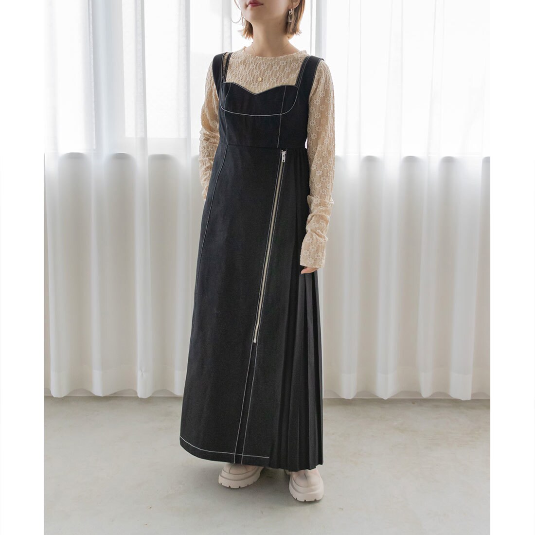 コルセットデザインデニムワンピース | ランダ(RANDA) | マルイウェブ