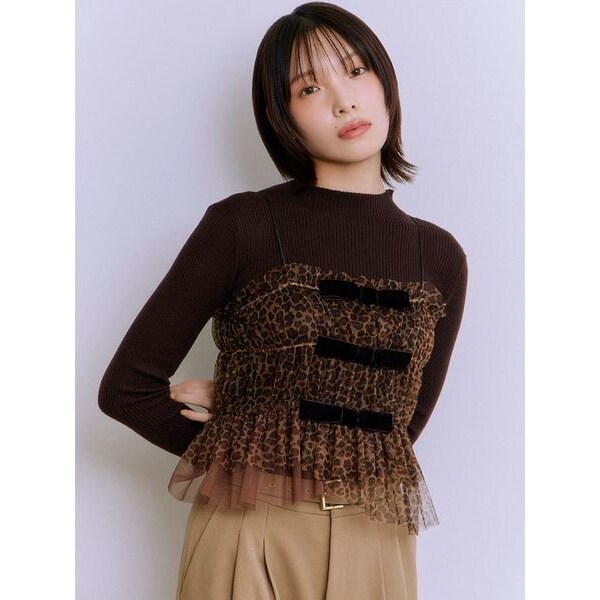 リボンビスチェセットニットトップス | リリーブラウン(LILY BROWN