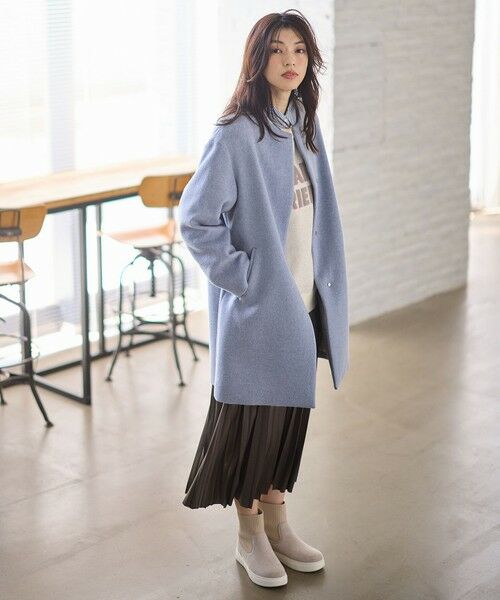 セール】 【防風裏地】カシミヤブレンドコート （その他アウター