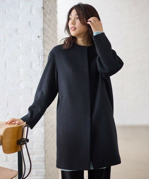 セール】 【防風裏地】カシミヤブレンドコート （その他アウター