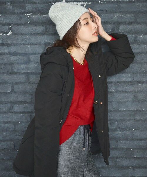 セール】 【撥水・洗える】2WAYドロストフーディミドル ダウン