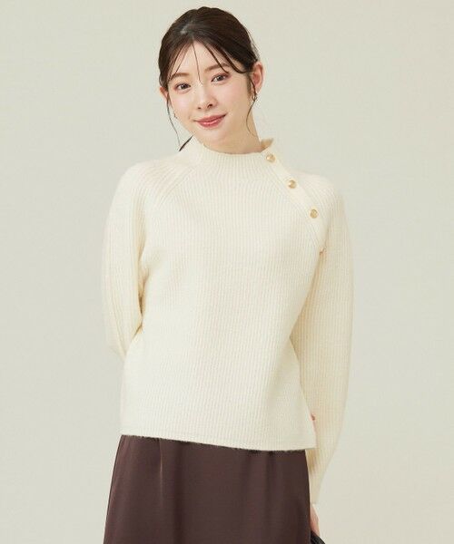 セール】 【洗える】ボトルネックボタンポイントAir ニット （ニット