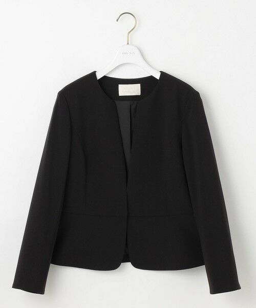 洗える】セレモニーダブルクロス クルーカラー ジャケット （ノー