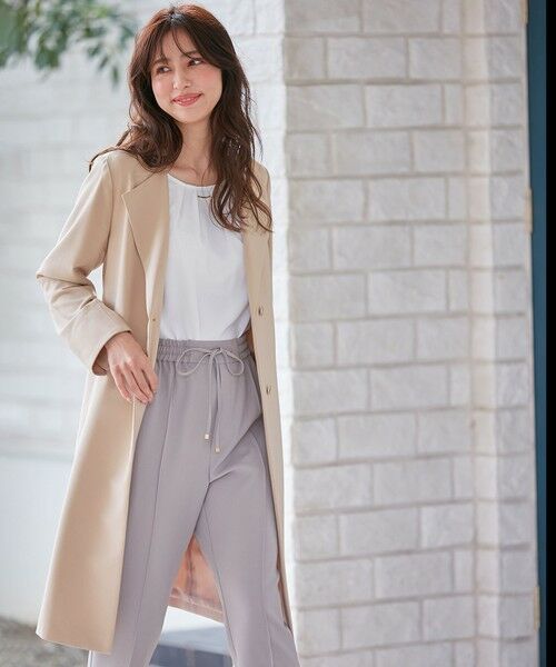 セール】 ノーカラーロングテロンチ コート （その他アウター）｜ANY