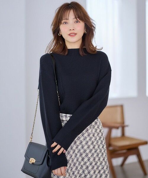 セール】 【洗える】スフレボトルネック ニット （ニット・セーター