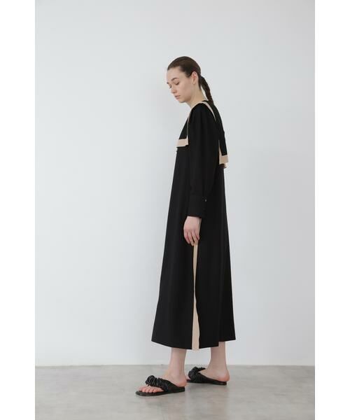 バイカラーラインジョーゼットセーラーヨークワンピース （ワンピース