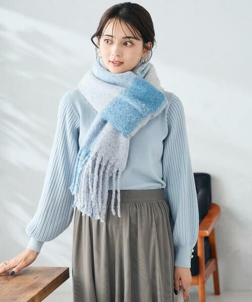 セール】 チェック柄ボリュームマフラー （マフラー・ショール