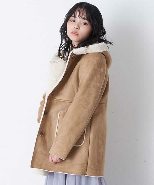 セール】 [160]【洗濯機で洗える】フェイクムートンコート （その他