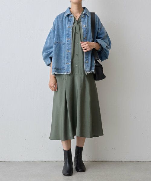 セール】 カラーレスシャツワンピース （ロング・マキシ丈ワンピース