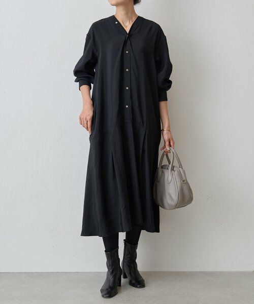 セール】 カラーレスシャツワンピース （ロング・マキシ丈ワンピース
