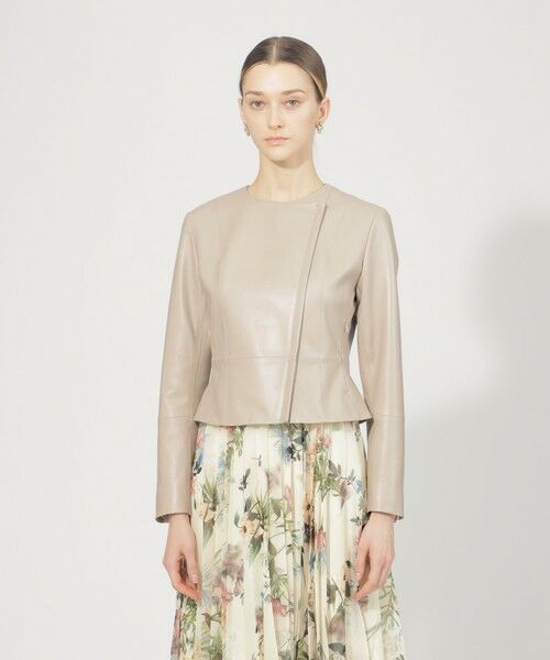 セール】 ソフトシープレザー ジャケット （ノーカラージャケット