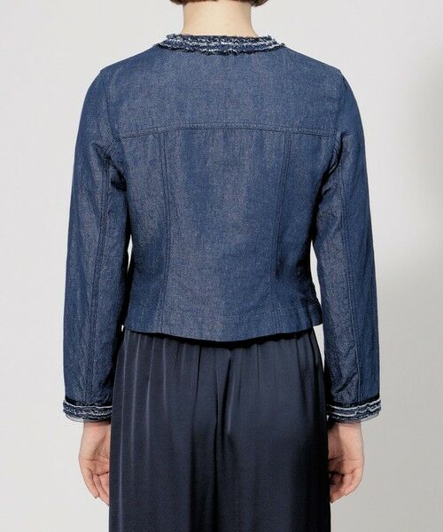 セール】 【EPOCA STORIA】 リアクティブデニム ノーカラージャケット