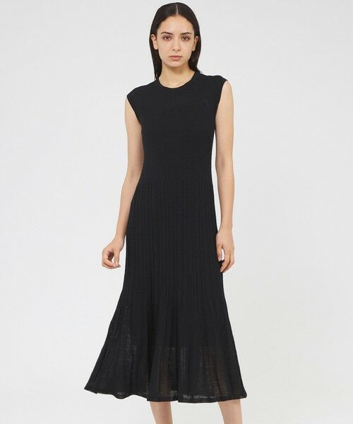 セール】 リネンナイロン リブニットドレス （ロング・マキシ丈