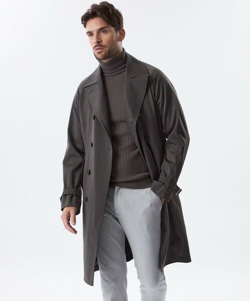 セール】 ダブルブレストウールミックスコート （その他アウター