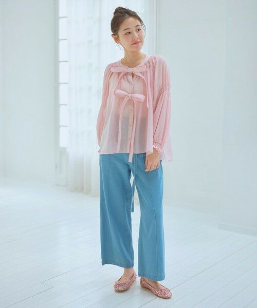 セール】 ダブルリボンシアー ブラウス （シャツ・ブラウス）｜Feroux