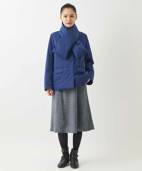 セール】 【ストール付き】タフタショート丈ダウンコート （ダウン