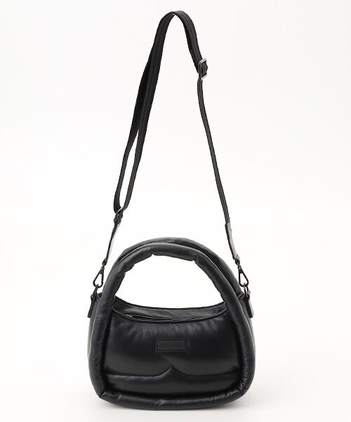 レザー フレームド ミディ ホーボー クロスボディ （ショルダーバッグ