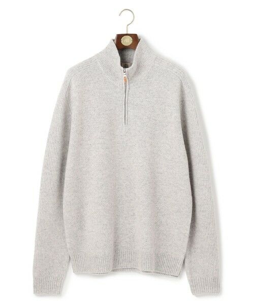 セール】 【KING SIZE】【Cash Lamb's Wool】ハーフジップニット