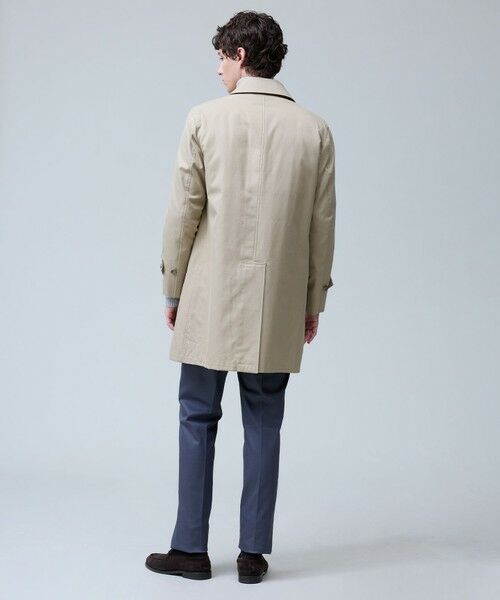 3シーズン対応【定番】コンパクトスピンギャバジン ステンカラーコート