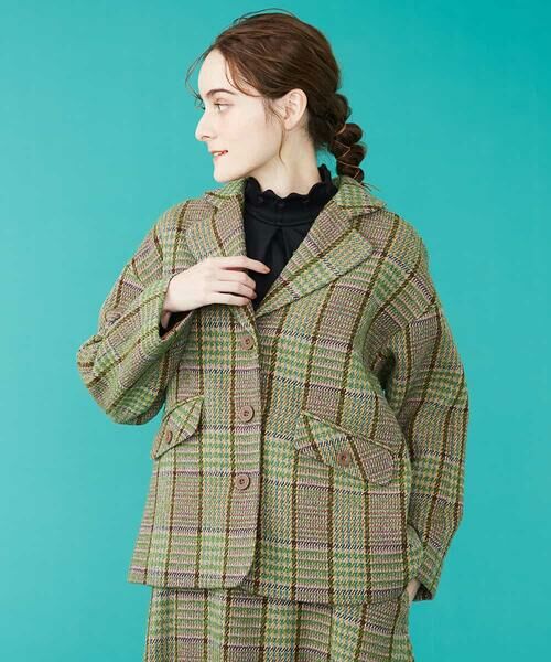 セール】 ツイードチェックジャケット （テーラードジャケット
