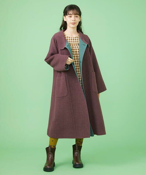 セール】 【2WAY】Wフェイスリバーロングコート （セットアップ