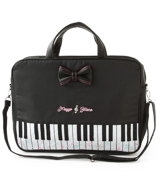 ピアノ鍵盤デザインレッスンバッグ （ショルダーバッグ）｜＊＊mezzo