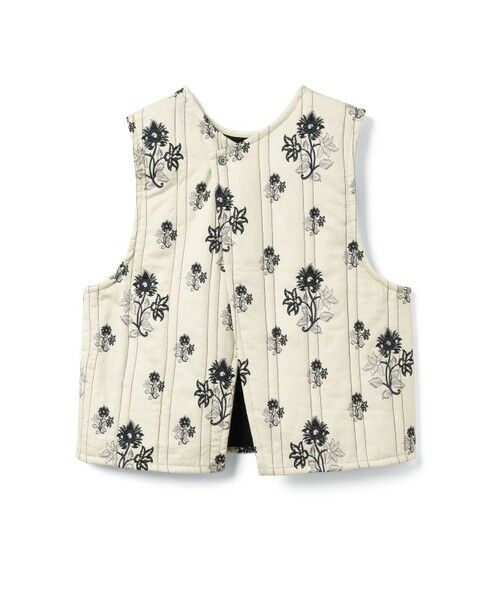 セール】 mizuiro ind 2WAYプリントキルティングベスト （ベスト