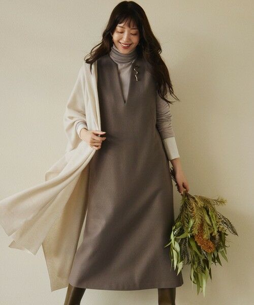 セール】 ウールミルドジャージー ジャンパースカート （ロング