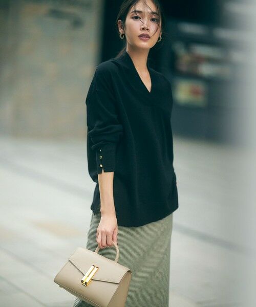 セール】 【洗える】ウーステッドウール 重ね襟 ニット （ニット