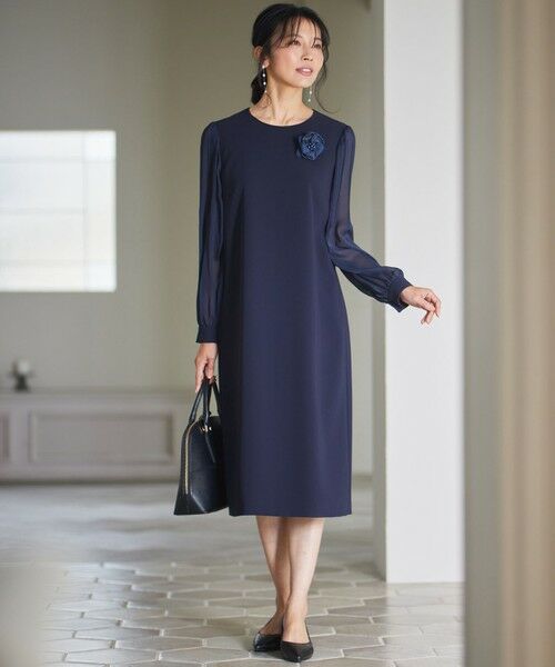 セットアップ対応】トリアセダブルジョーゼット シフォンスリーブ