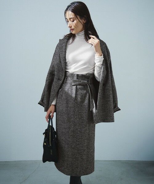 セール】 ヘリンボーンループツイード ジャケット （テーラード