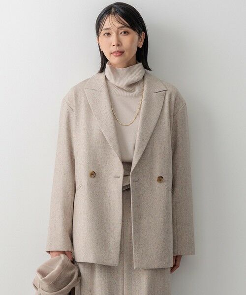 セール】 ヘリンボーンループツイード ジャケット （テーラード